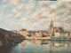 J-charles Chabellard (xix-xx) Ancien Paysage Impressionniste Paris France 38x55