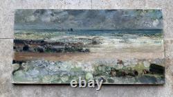 Jacques Petit (1925-2019) Tableau ancien signé huile Post Impressionniste Marine