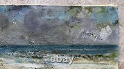 Jacques Petit (1925-2019) Tableau ancien signé huile Post Impressionniste Marine