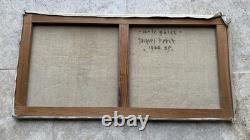 Jacques Petit (1925-2019) Tableau ancien signé huile Post Impressionniste Marine