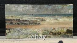 Jacques Petit (1925-2019) Tableau ancien signé huile Post Impressionniste Marine