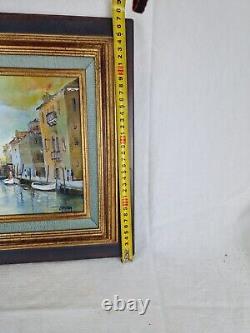 Jean-Claude Campana Venise matin Illuminé tableau Ancien Huile Sur Toile