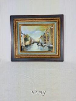 Jean-Claude Campana Venise matin Illuminé tableau Ancien Huile Sur Toile