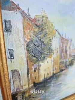 Jean-Claude Campana Venise matin Illuminé tableau Ancien Huile Sur Toile