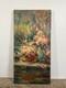 Jules Izier (xix-xx) Ancienne Huile Sur Toile Sign&eacute;e Paysage Bouquet Fleuri