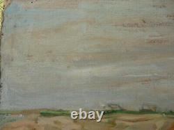 Julius Seyler Joli Et Grand Tableau Ancien Huile Sur Carton Ramasseurs Goemon