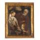 La Sainte Famille Tableau Ancien Huile Sur Panneau Xvie-xviie Siècle Original