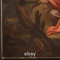 Le Christ au Jardin des Oliviers ancien tableau huile sur toile 18ème siècle