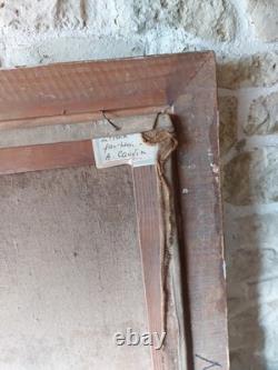 Le Vieux Faucheur Huile Sur Toile Ancienne Signe Cauvin