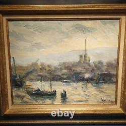 Lebourgeois Tableau Ancien Huile Sur Toile, Peinture