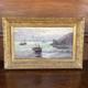 L&eacute;o Spanoghe (1874-1955) Huile Sur Panneau Marine Sign&eacute;e Cadre Ancien 57 Cm