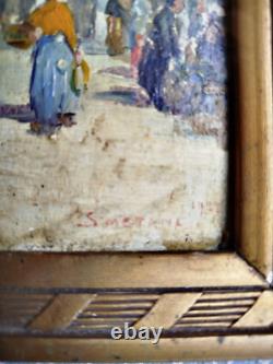 Léopold Smétana tableau ancien huile sur toile signé