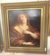 Marie Madelaine Tableau Ancien Peinture Sur Bois Femme 99tab 12/01
