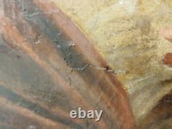 MARIE MADELAINE TABLEAU Ancien Peinture Sur Bois Femme 99TAB 12/01