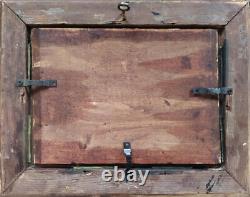 Magnifique tableau ancien paysage huile sur bois 22x16 cm Gaston Moreau
