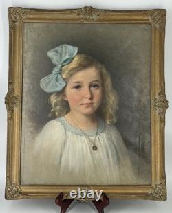 Marianne von Eschenburg Peinture Ancienne Portrait Jeune Fille Signé 1923/1925