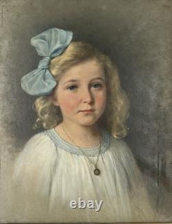 Marianne von Eschenburg Peinture Ancienne Portrait Jeune Fille Signé 1923/1925