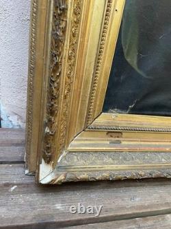 Marie Madeleine, grand format, huile sur toile à restaurer, tableau ancien