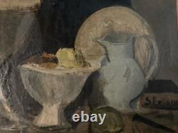 Painting Peinture Huile Sur Toile Début XXe 1930 Ancien Art Old Nature Morte