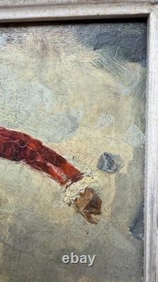 Paul Bazé (1901-1985) Tableau ancien signé Huile sur bois Peintre Bayonne