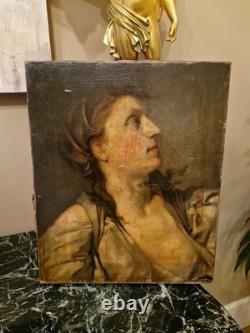 Peinture Ancienne D'après GREUZE, EDMOND LAITHIER