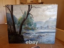 Peinture Ancienne Huile Sur Toile BESANCON PARC MICAUD CITADELLE