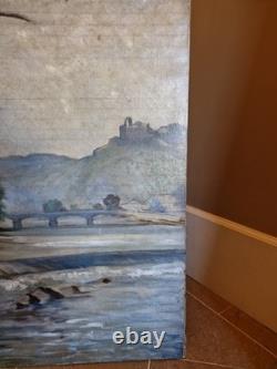Peinture Ancienne Huile Sur Toile BESANCON PARC MICAUD CITADELLE