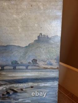 Peinture Ancienne Huile Sur Toile BESANCON PARC MICAUD CITADELLE