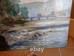 Peinture Ancienne Huile Sur Toile BESANCON PARC MICAUD CITADELLE