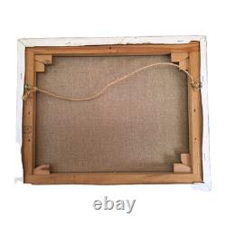 Peinture Ancienne Huile Sur Toile Honfleur Paysage Marin Bateau Voiliers