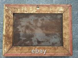 Peinture Ancienne Huile Sur Toile Paysage Barbizon Tableau Encadré Signé