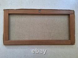 Peinture Ancienne Huile Sur Toile Paysage Des Îles 1970 Tableau Encadré Signé