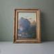 Peinture Ancienne Huile Sur Toile Paysage Xixe Si&egrave;cle. Lavandi&egrave;res Paysannes