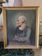 Peinture Ancienne Huile Sur Toile Portrait De Femme