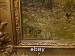 Peinture Ancienne Huile Sur Toile Poule Signée Adolphe POOT