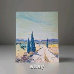Peinture Ancienne Huile Sur Toile Provence Paysage Nature Arbres Tableau Signé