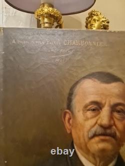 Peinture Ancienne Huile Sur Toile Représentant Un Chasseur