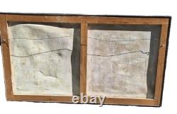 Peinture Ancienne Huile Sur Toile Scène De Genre Femme Tableau Encadré Signé