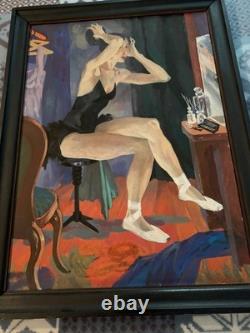 Peinture Ancienne Huile Sur Toile Signee Alexei Krassavine Peintre Russe