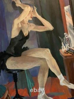 Peinture Ancienne Huile Sur Toile Signee Alexei Krassavine Peintre Russe