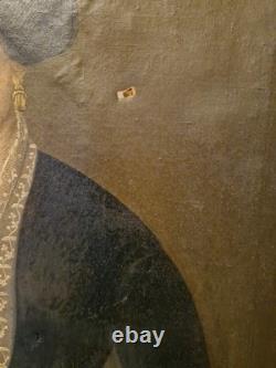 Peinture Ancienne Représentant Un Portrait De Femme XIX Ème S