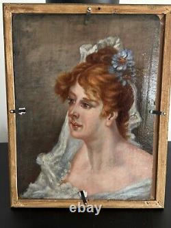 Peinture Ancienne/huile Sur Bois/fin 18ème/old painting/38,5x30cm
