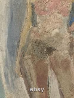 Peinture Femme À Identifier Signé 1950 Toile Old Portrait Ancien Painting XXe Peinture Femme À Identifier Signé 1950 Toile Old Portrait Ancien Painting XXe