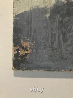 Peinture Femme À Identifier Signé 1950 Toile Old Portrait Ancien Painting XXe