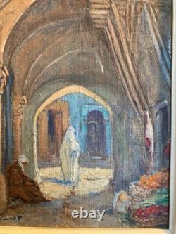 Peinture Huile Marcel Canet Orientaliste XIXe Orientalisme Maroc Ancien Art