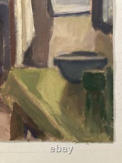 Peinture Huile Sur Carton 1920 Intérieur Meuble Ancien Old Original Painting Art