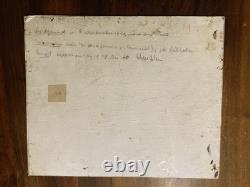 Peinture Huile Sur Panneau 1950 Village École Allemande Expressionniste Ancien