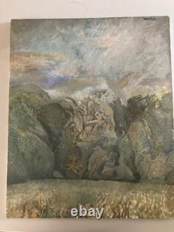Peinture Huile Sur Toile 1960 Mer Abstrait Art Abstraction A Identifier Ancien