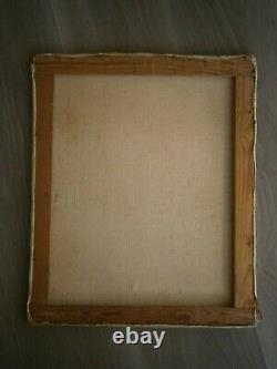 Peinture Huile Sur Toile Ancien Village De Montagne Pyrenees Ariege Deco 8f