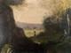 Peinture Huile Sur Toile Paysan 1850 &Agrave; Identifier Paysage Xixe Hst Ancien Art